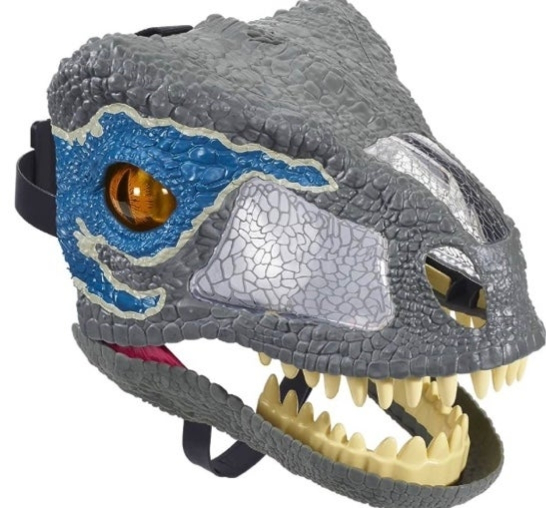 Jurassic World Chomp 'N Roar Velociraptor Blue Mask by Mattel