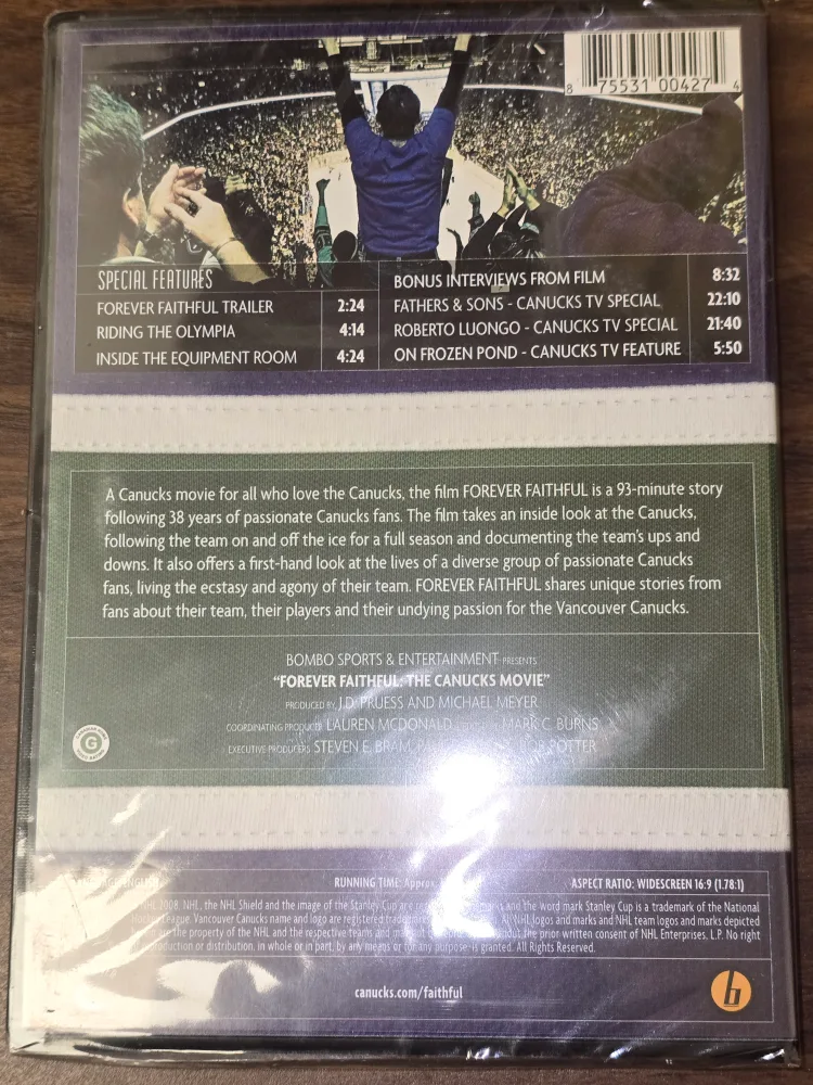 Vancouver Canucks Forever Faithful DVD - New! image indicator(2)