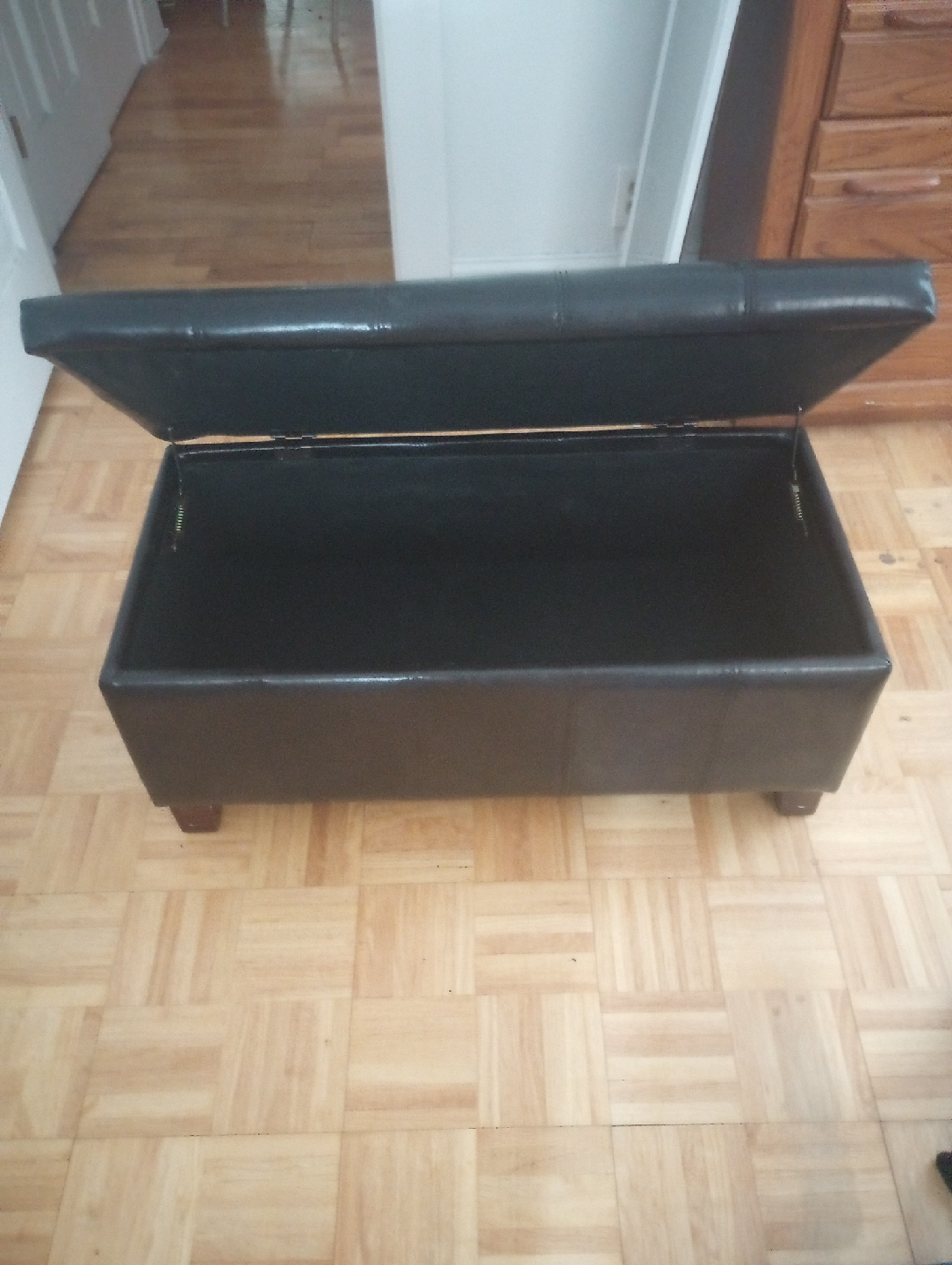 Storage Ottoman Bench - Dark Brown - photo 2
