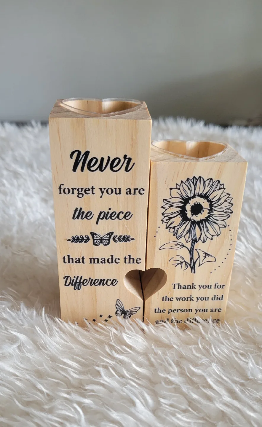 BNIB Wooden Candle Holder thumbnail