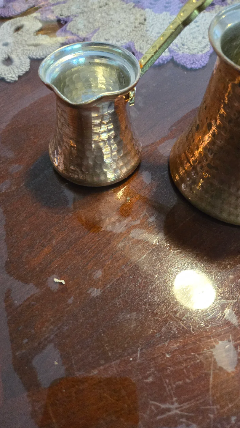 Hammered Copper Turkish Coffee Pot image indicator(3)
