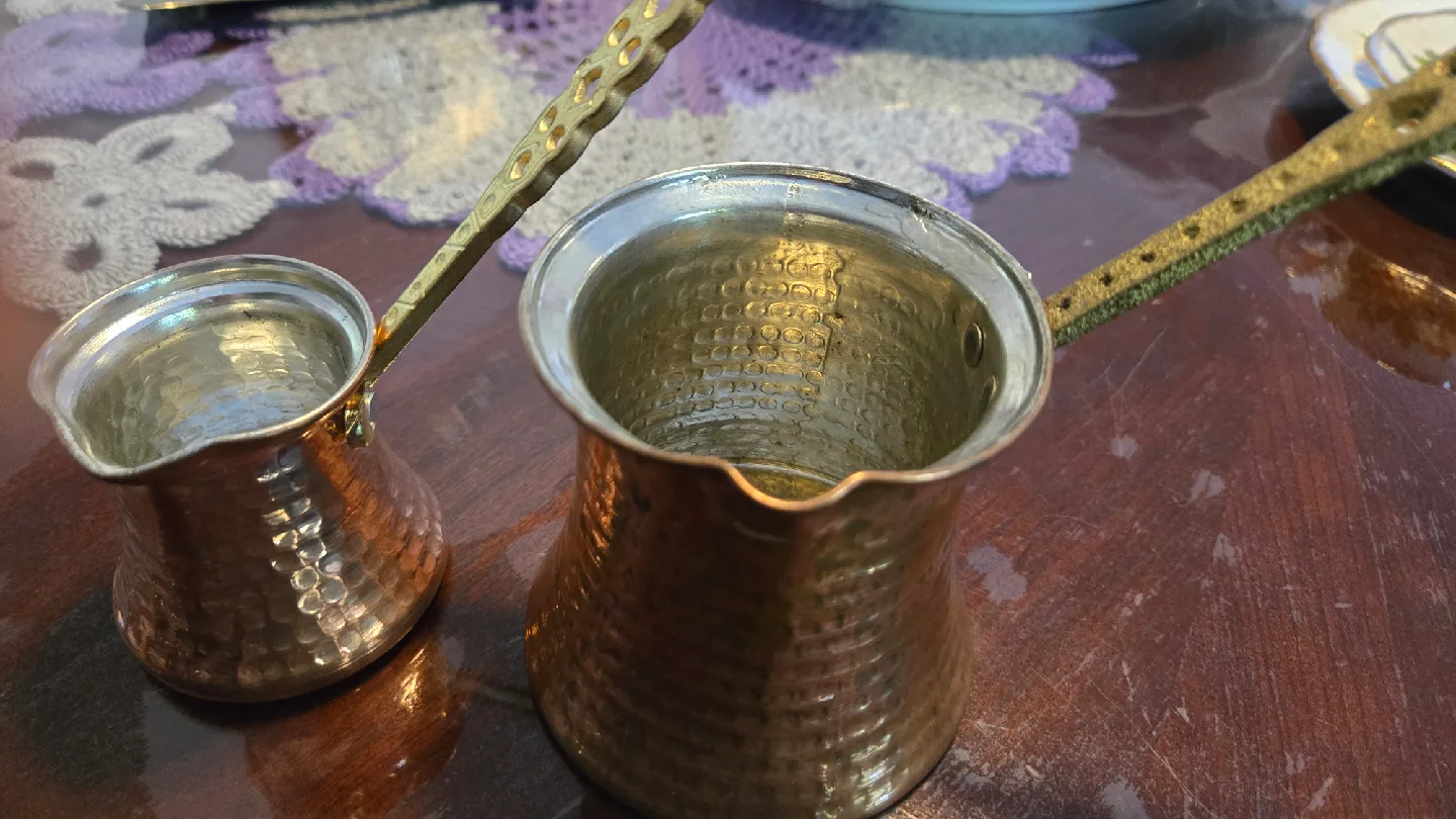 Hammered Copper Turkish Coffee Pot image indicator(4)