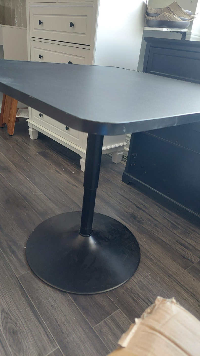 Black Adjustable Height Pub Table
