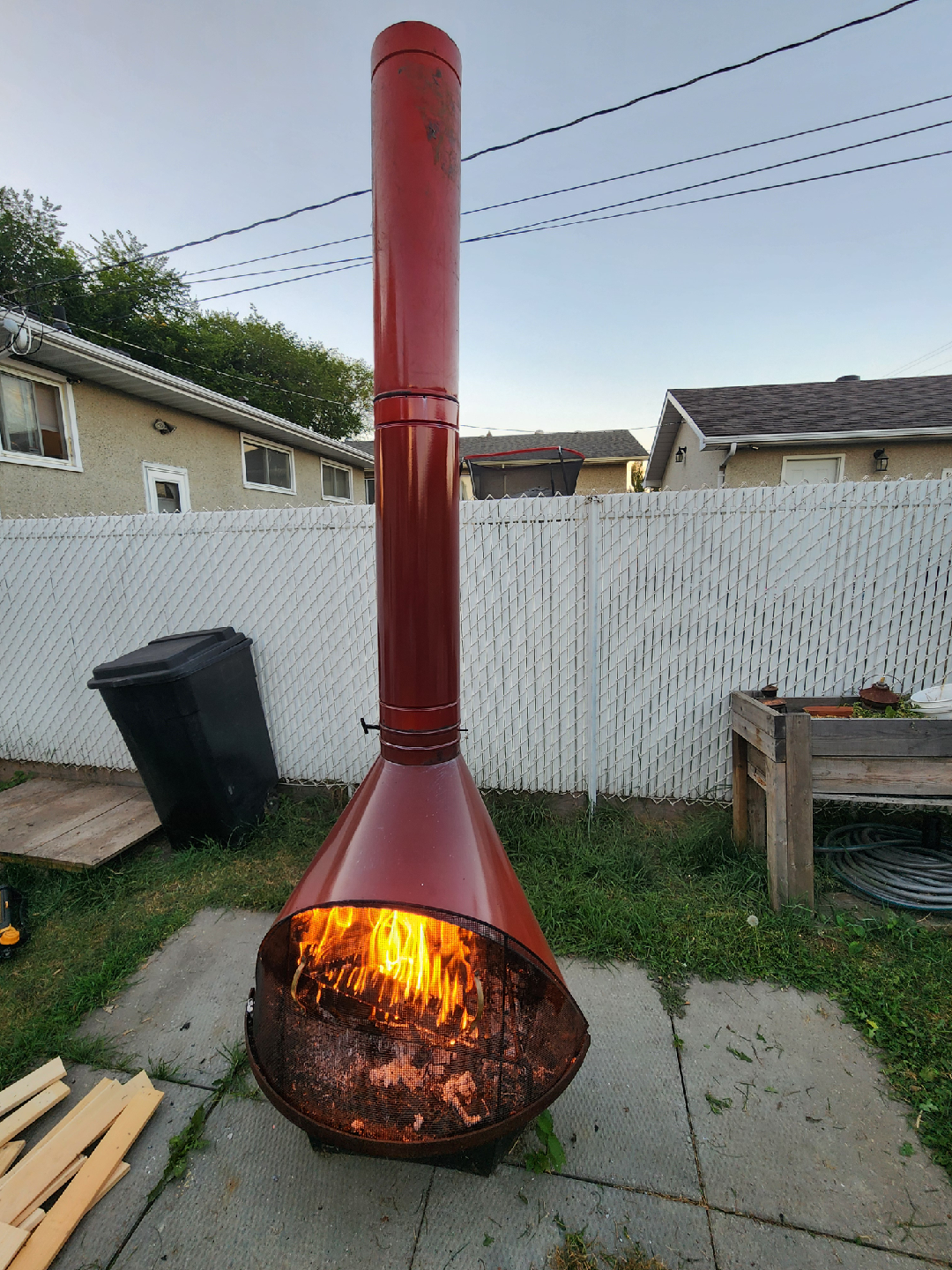 Vintage Red Enamel Cone Fireplace - photo 2