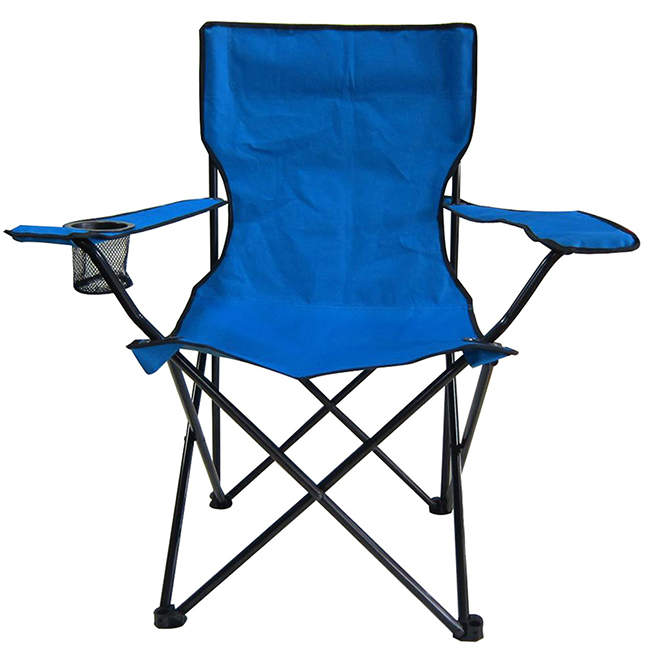 Blue Folding Camping Chair with Cup Holder - photo 2