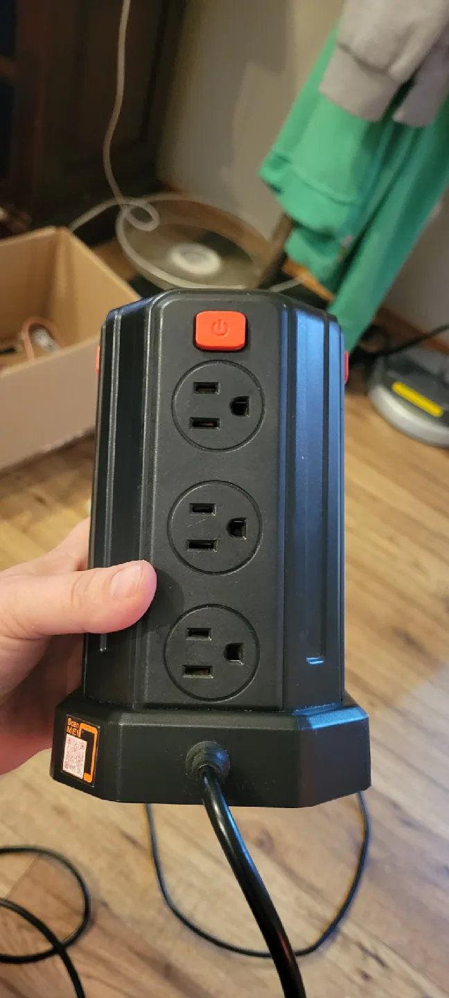 SMALLRT 10FT Power Bar Tower - Black image indicator(5)