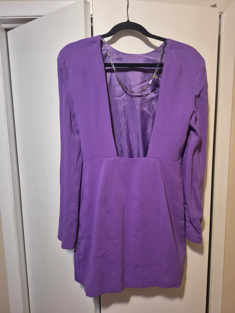 MNG Purple Mini Dress Size S thumbnail