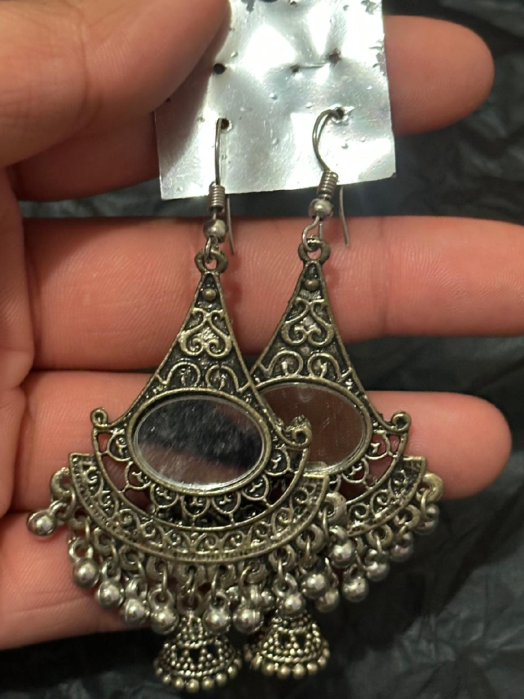 Fashion Earrings - Silver Jhumka - photo 2