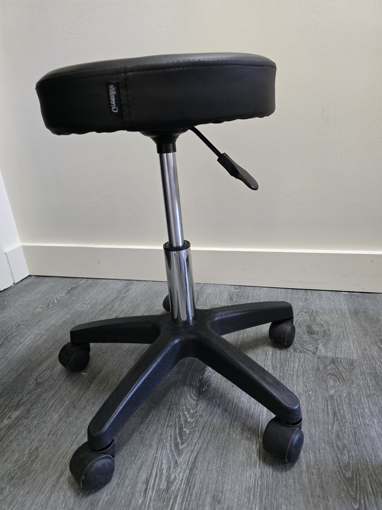 Allurette Rolling Stool - Black - photo 3