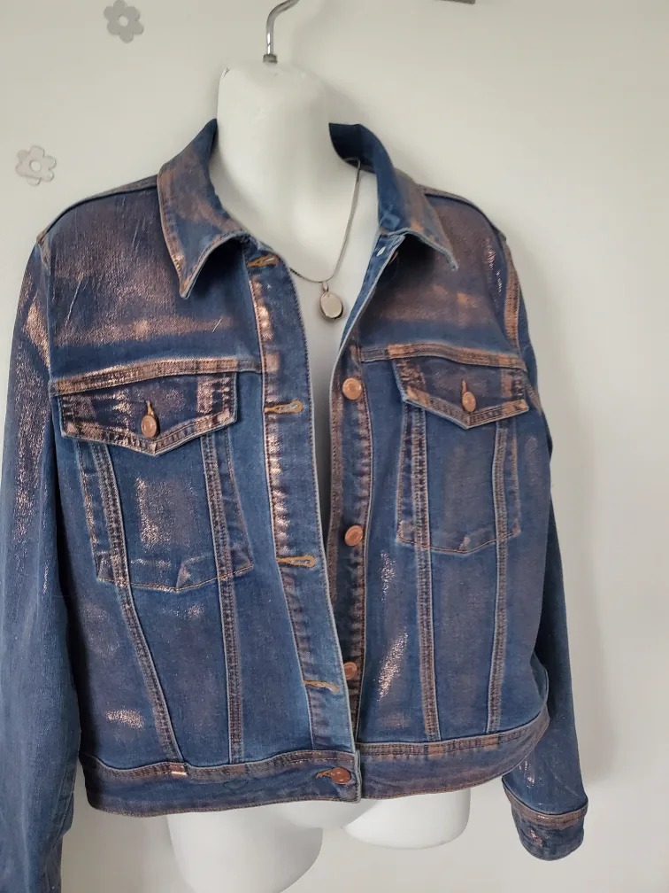 Tribal Jeans Denim Jacket - Size P/S thumbnail