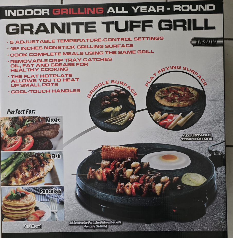 Granite Tuff Grill - Indoor Grilling