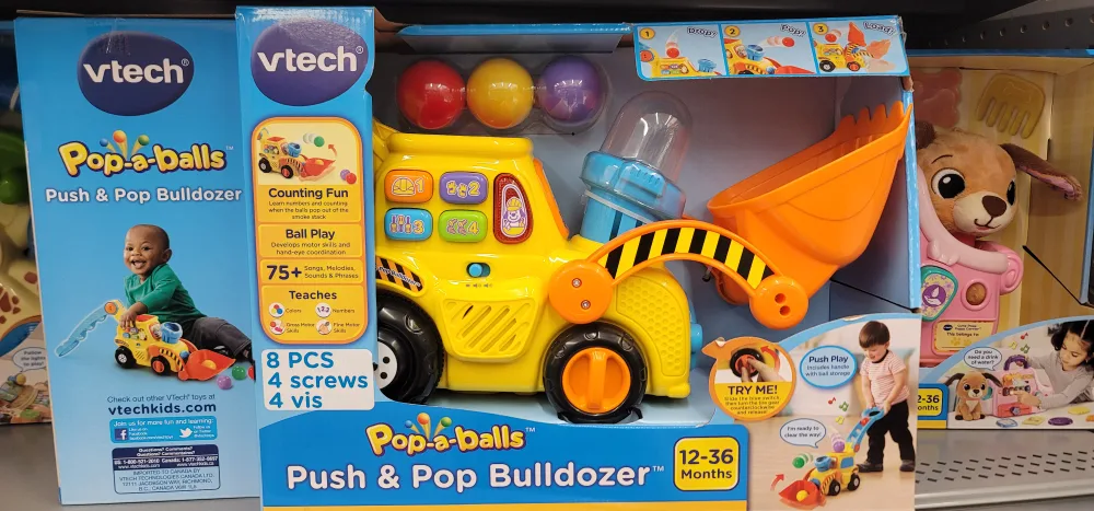 VTech Pop-a-Balls Push & Pop Bulldozer (12-36 Months) thumbnail