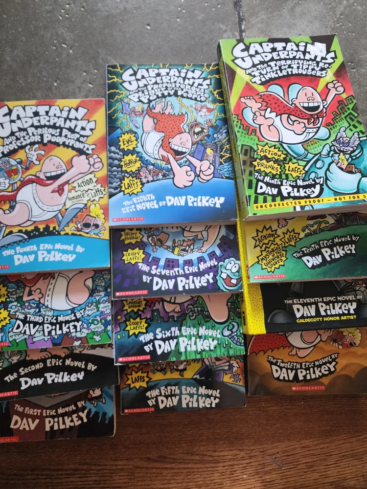 Captain Underpants books 1-12 thumbnail