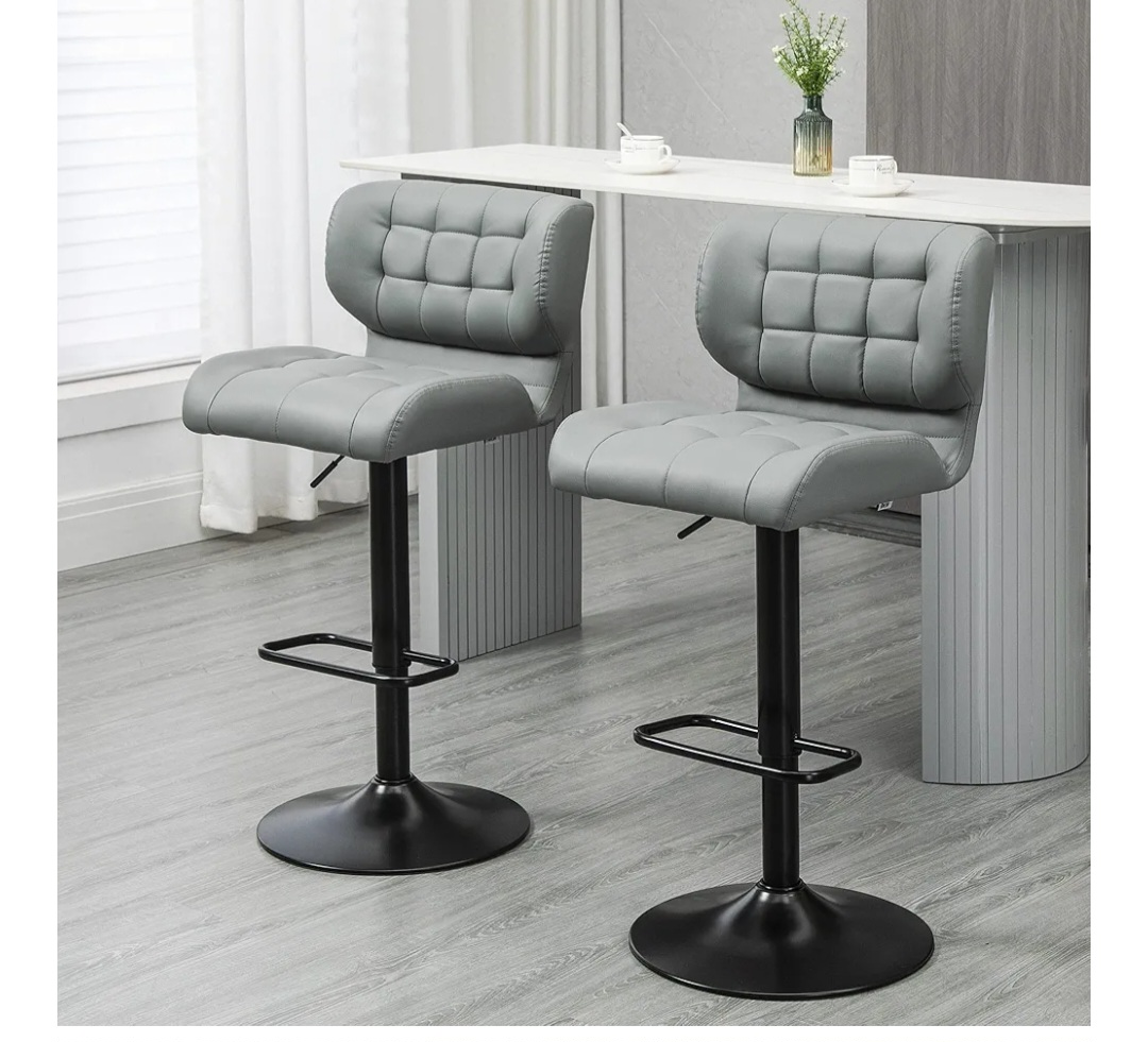 Adjustable Height Bar Stool - Grey, New in Box