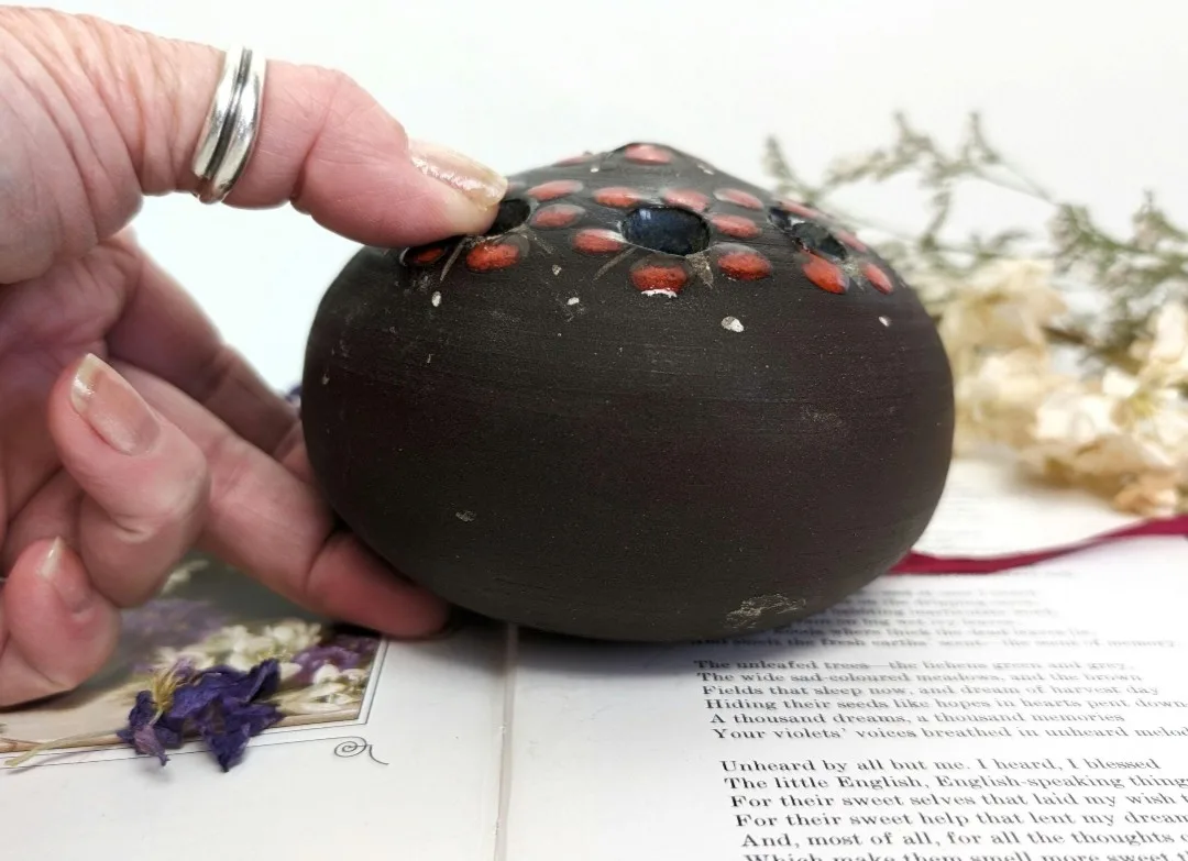 Vintage Clay Flower Frog ~ Stem Support image indicator(5)