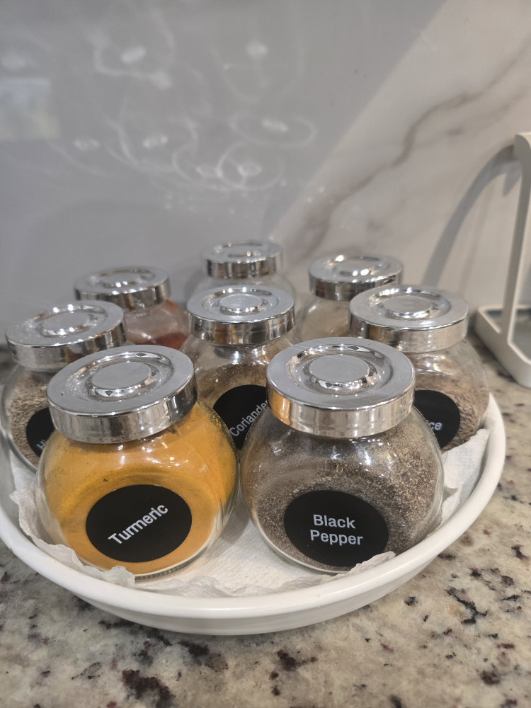 Spice Jars with rotating tray