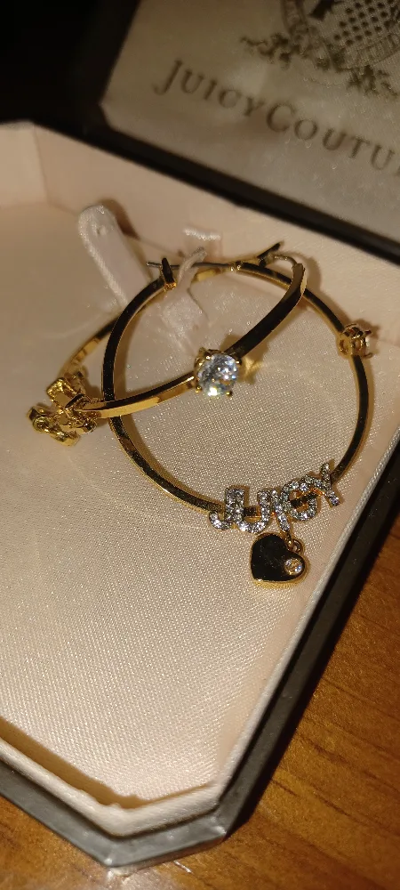 Juicy Couture Gold Hoop Earrings image indicator(3)