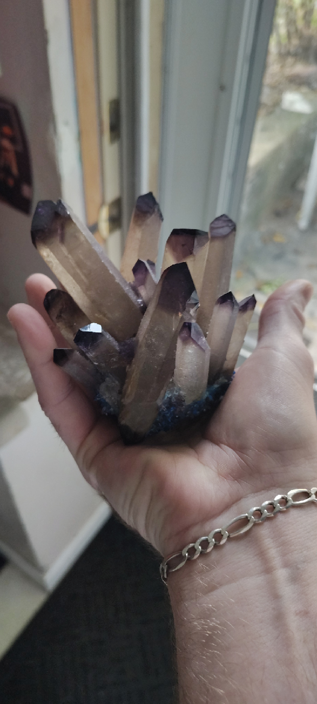 Amethyst Cactus Quartz Crystal Cluster - photo 4