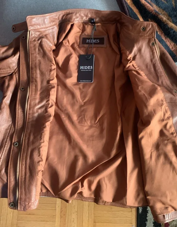 HIDES Brown Leather Jacket image indicator(5)