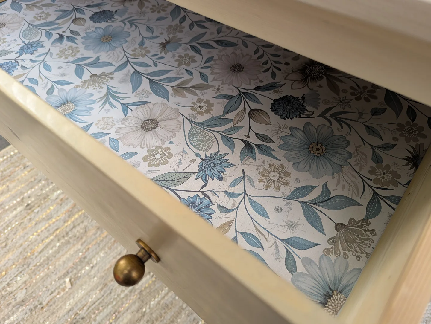 Newly refinished three drawer dresser image indicator(6)