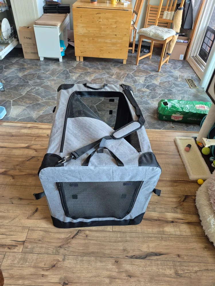 Veehoo 30 inch Folding Soft Dog Crate image indicator(3)