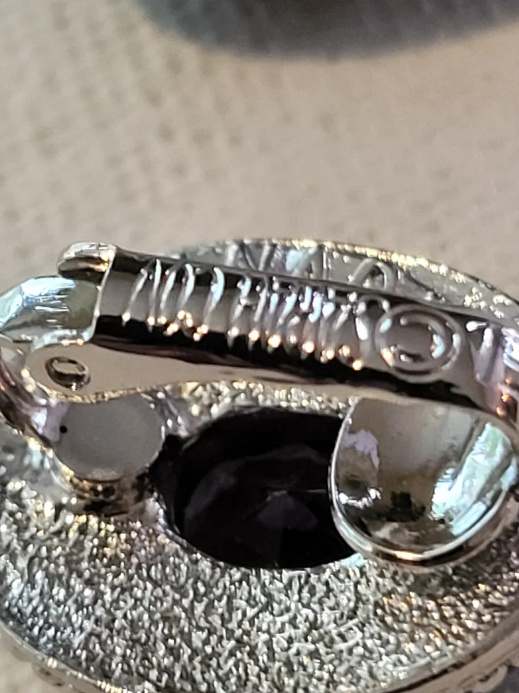 Vintage Sarah Coventry Purple Stone Necklace and Earring Set image indicator(6)