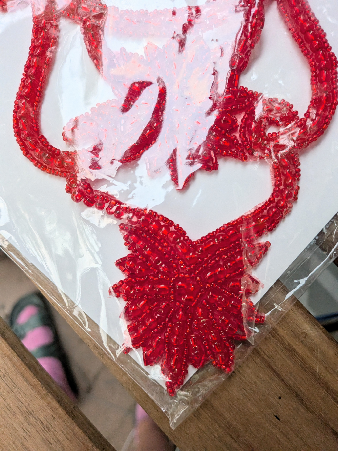 Red Beaded Applique - photo 5
