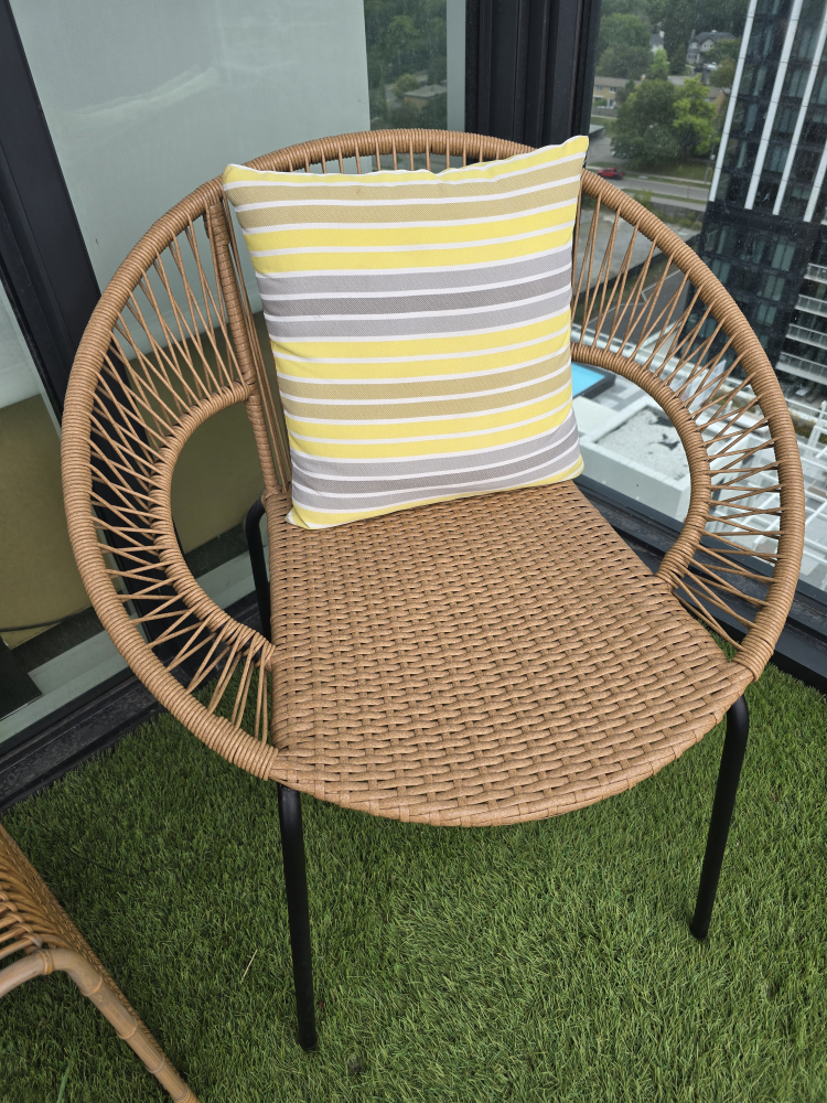 Outdoor Rattan Chair Set with Table - photo 2