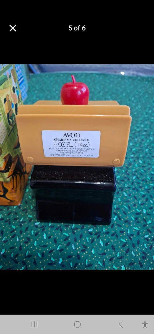 Vintage Avon Charisma Cologne School Desk Decanter image indicator(5)