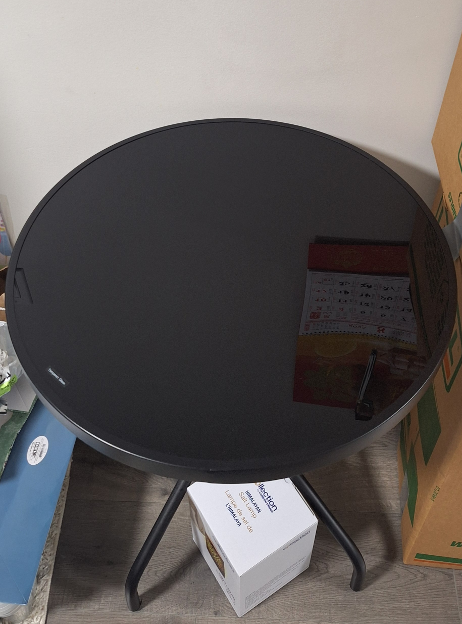 Target Threshold Round Glass Top Accent Table
