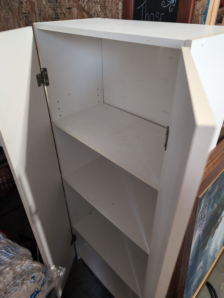 White Cabinet with Shelves - photo 2