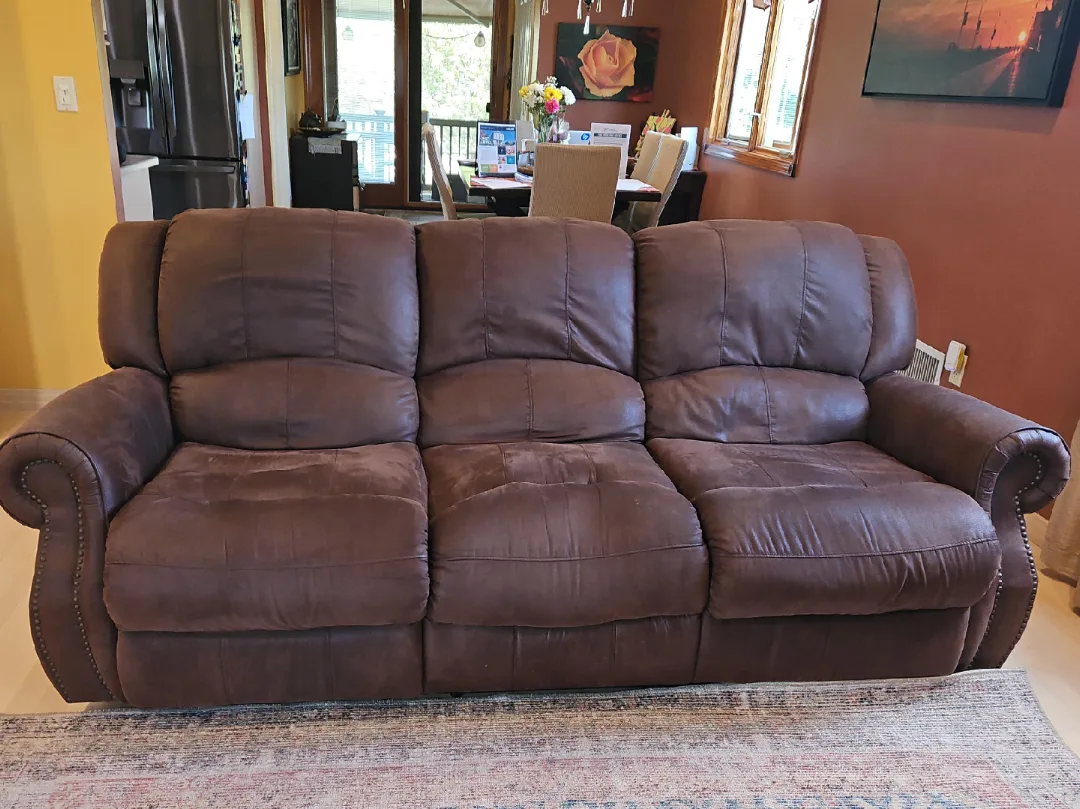 Brown  Reclining Sofa and Loveseat image indicator(2)
