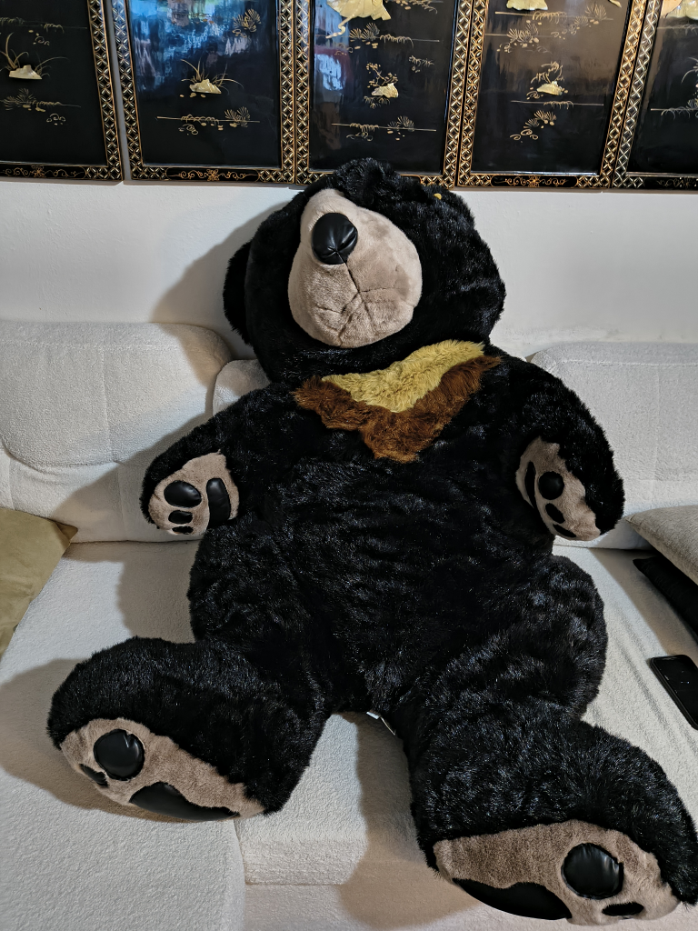 Large Black Teddy Bear - photo 3