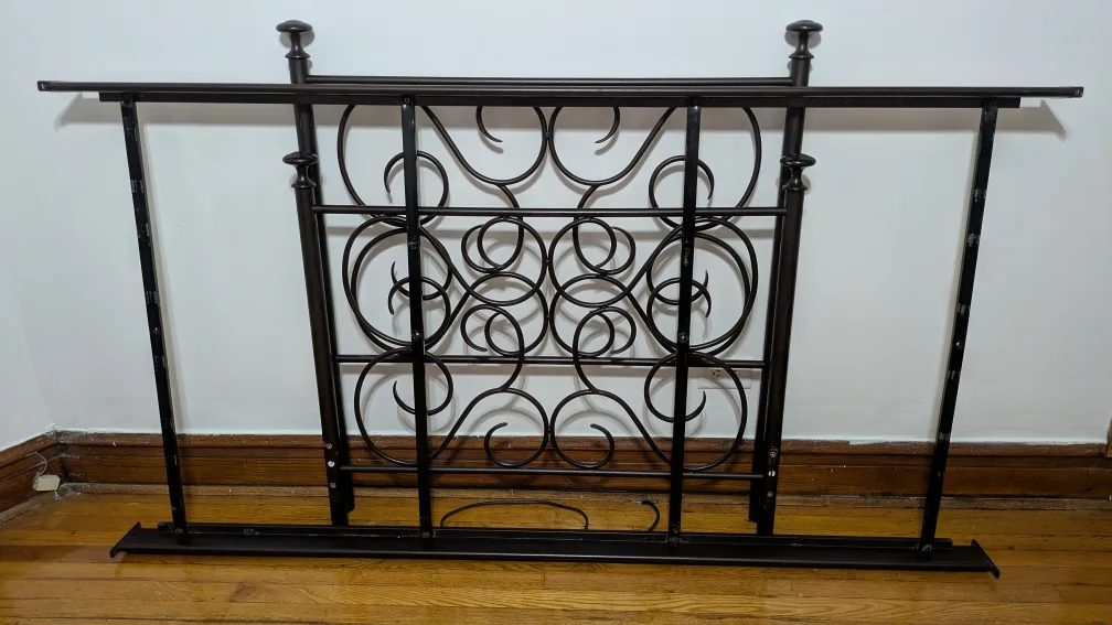Twin Size Iron Bed Frame with Scroll Design image indicator(10)