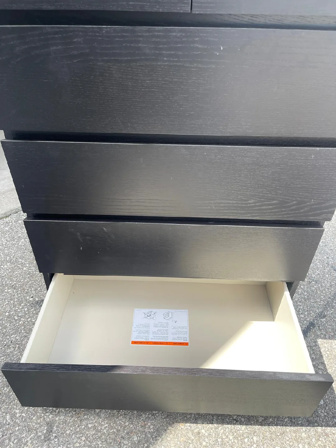 IKEA MALM Black 6-Drawer Dresser image indicator(3)