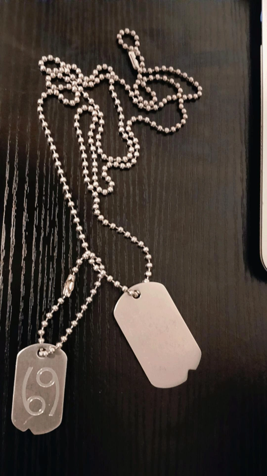 Zodiac Sign Dog Tag Necklace