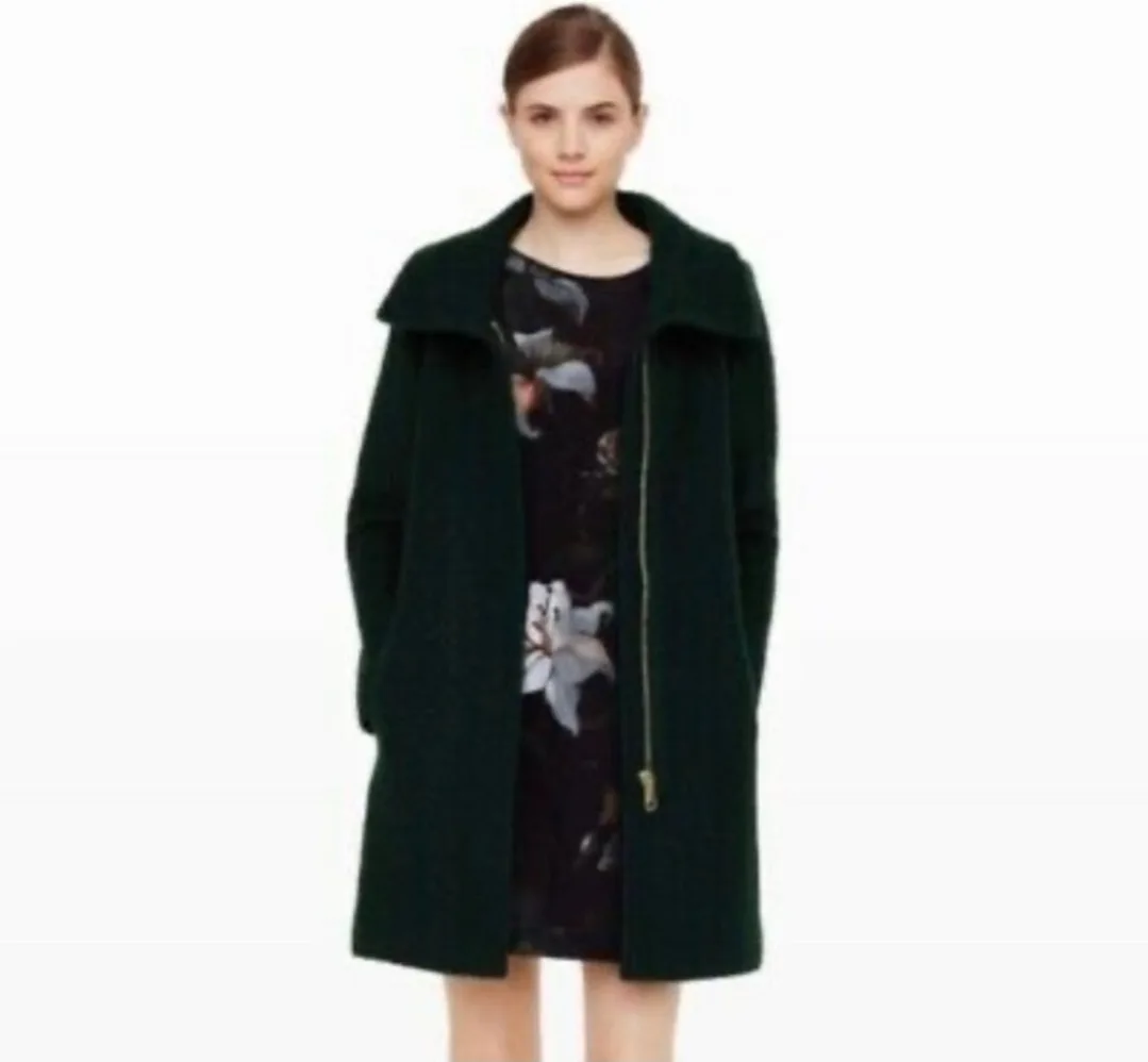 Club Monaco emerald green wool coat thumbnail