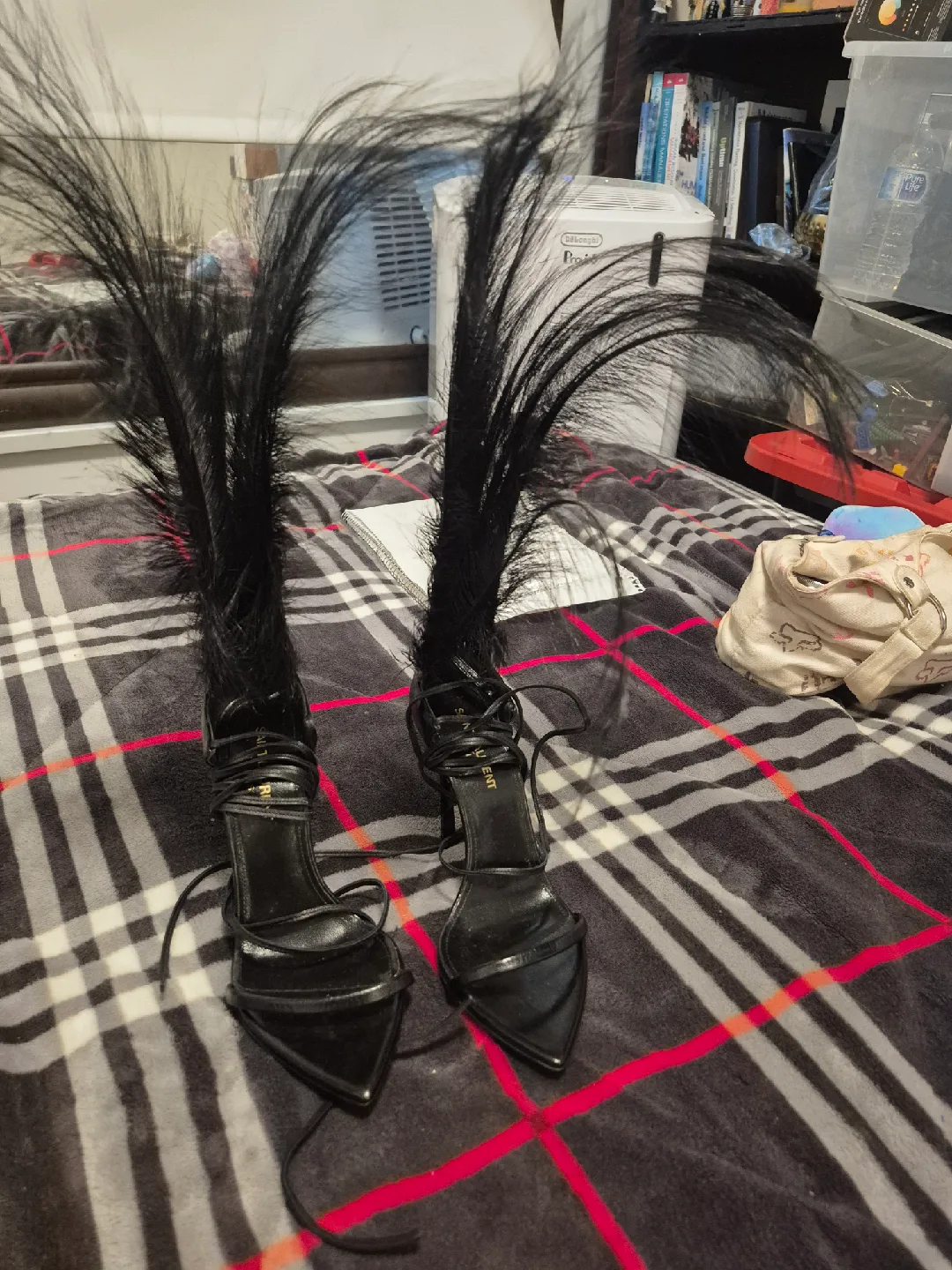 Saint Laurent Paris Feather Heels - Size 36 image indicator(3)