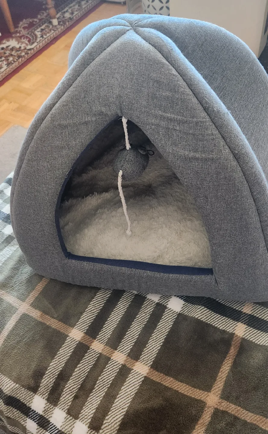 Meowfia Cat Cave Bed - Grey image indicator(5)