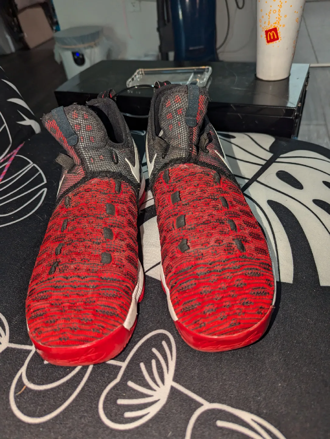 Nike Zoom KD 9 BRED Red Black White Durant, Size 8 thumbnail