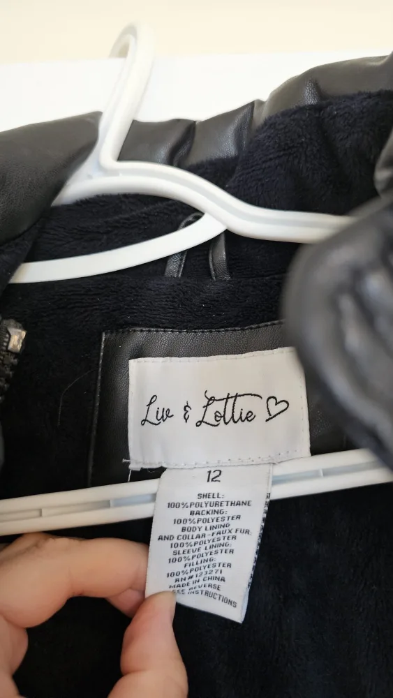 Liv & Lottie Black Puffer Jacket - Size 12 image indicator(2)