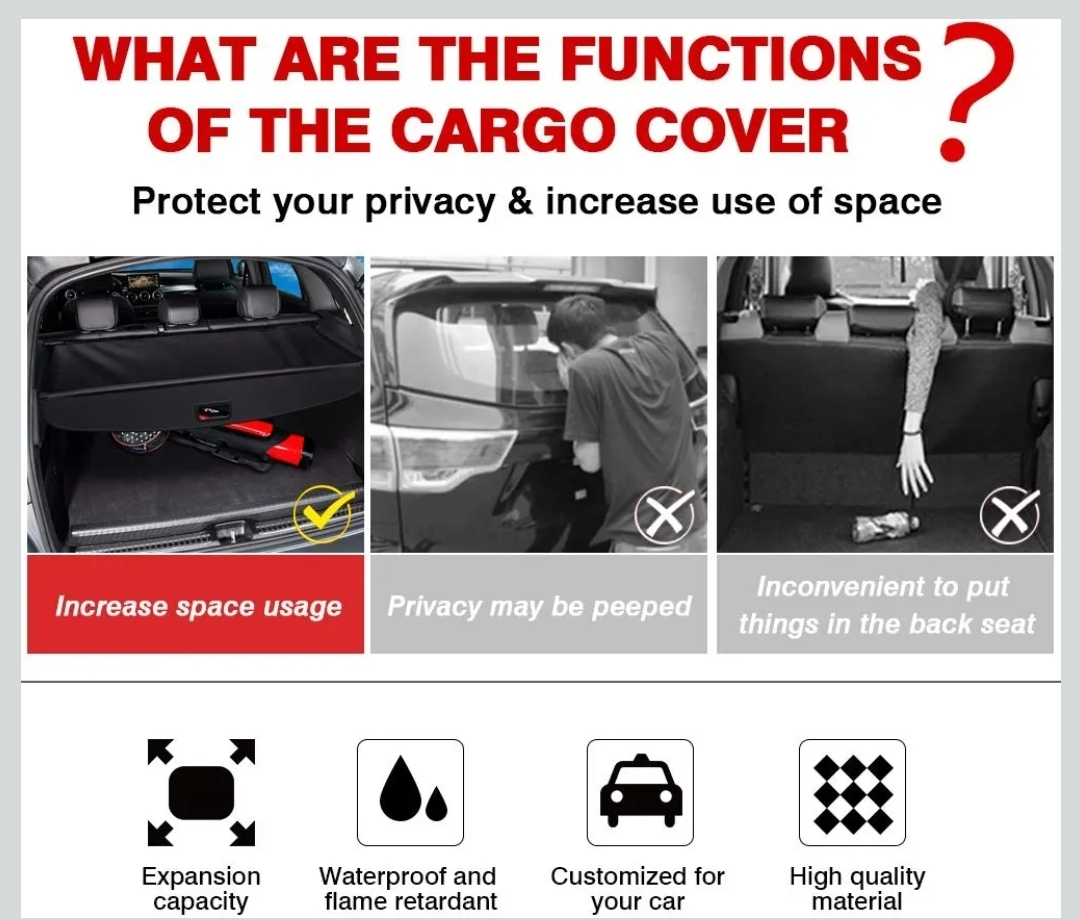 Mercedes-Benz GLC 2016–2022 Cargo Cover, Not For Coupe - photo 5