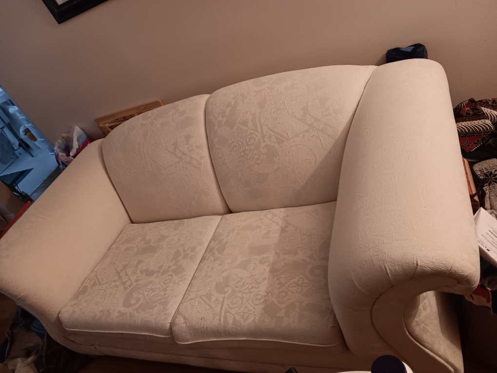 Cream Loveseat Sofa - photo 2