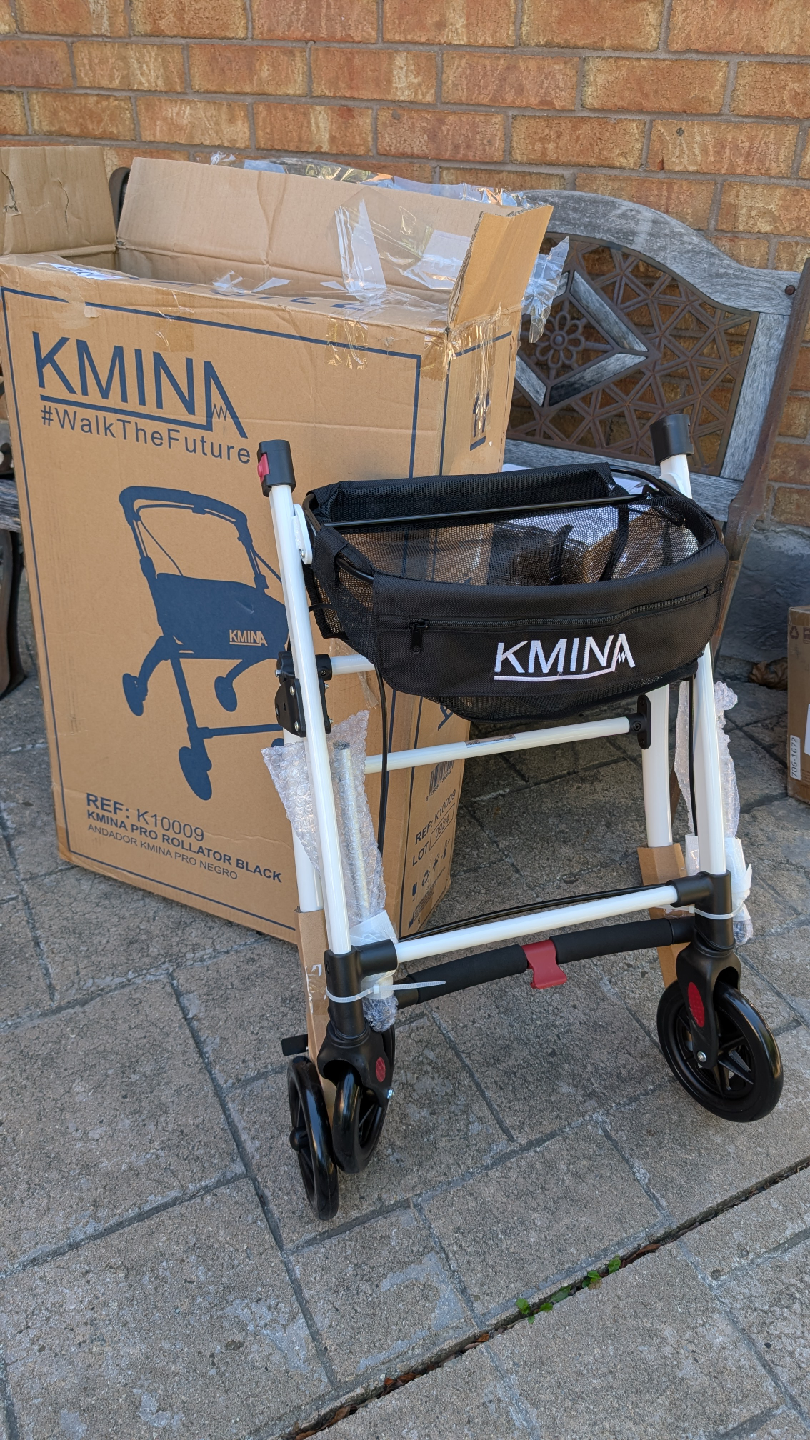New Open Box  - KMINA Rollator Walker, 4 Wheel, Folding - photo 3