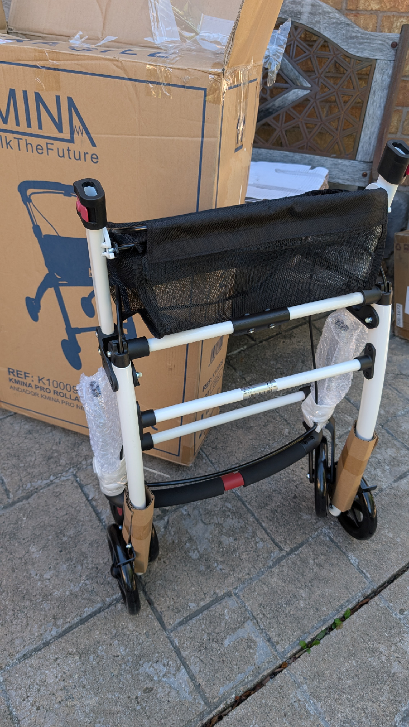 New Open Box  - KMINA Rollator Walker, 4 Wheel, Folding - photo 4