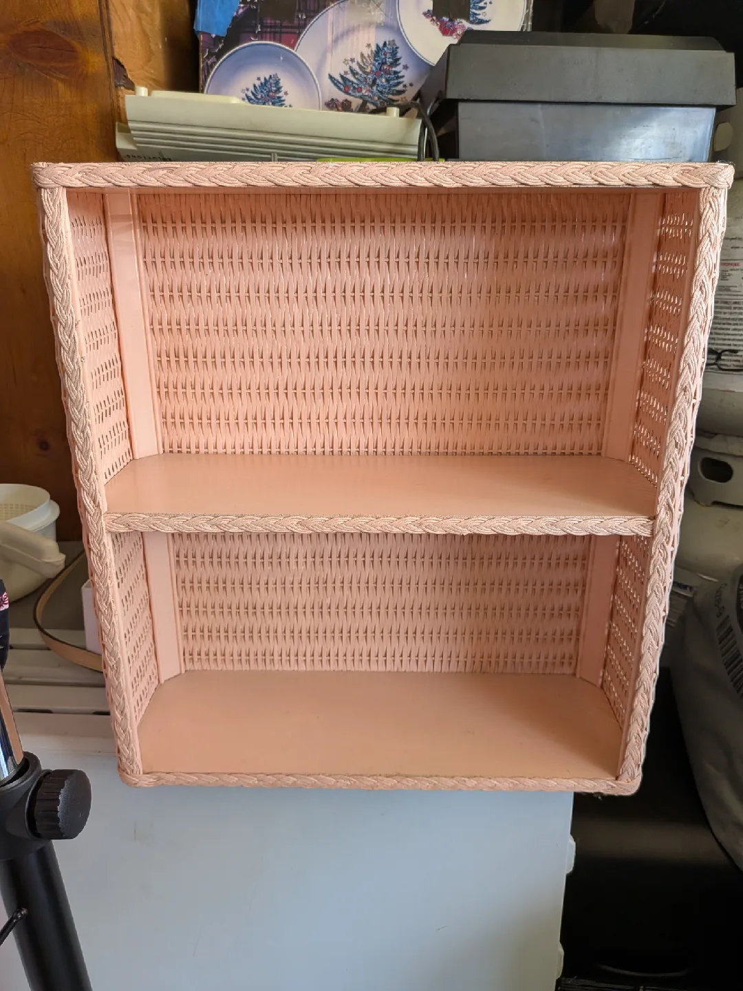 Pink Wicker Wall Shelf thumbnail