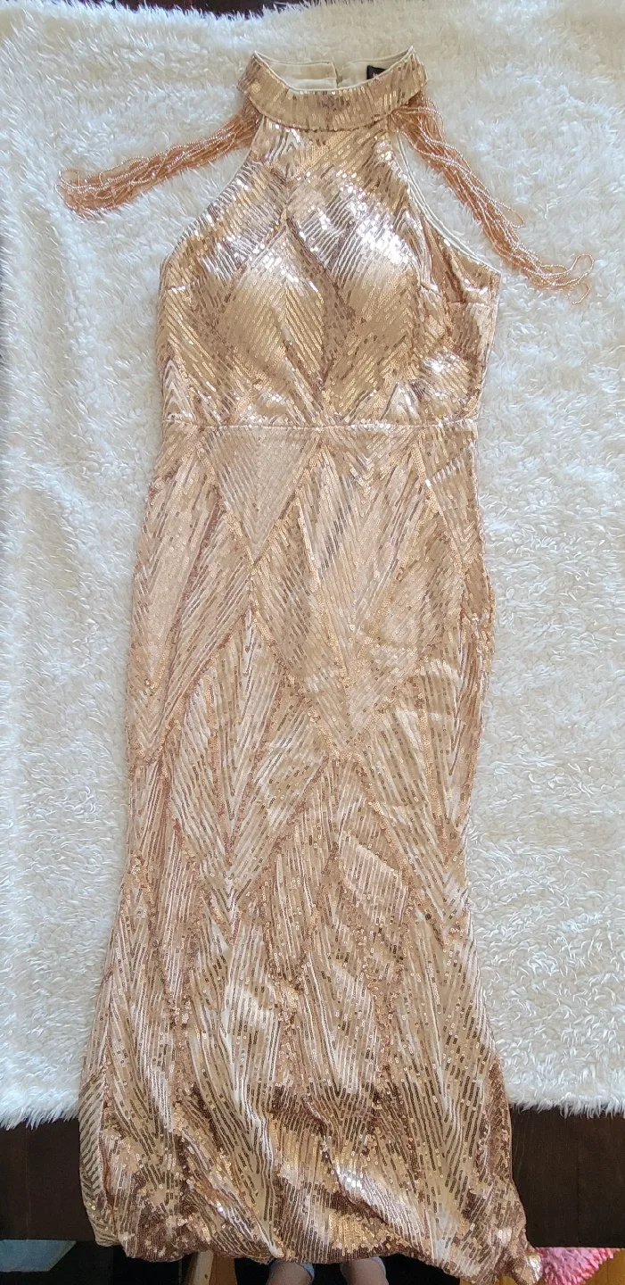 Halter Neck Sequin Mermaid Prom / Evening Dress image indicator(3)