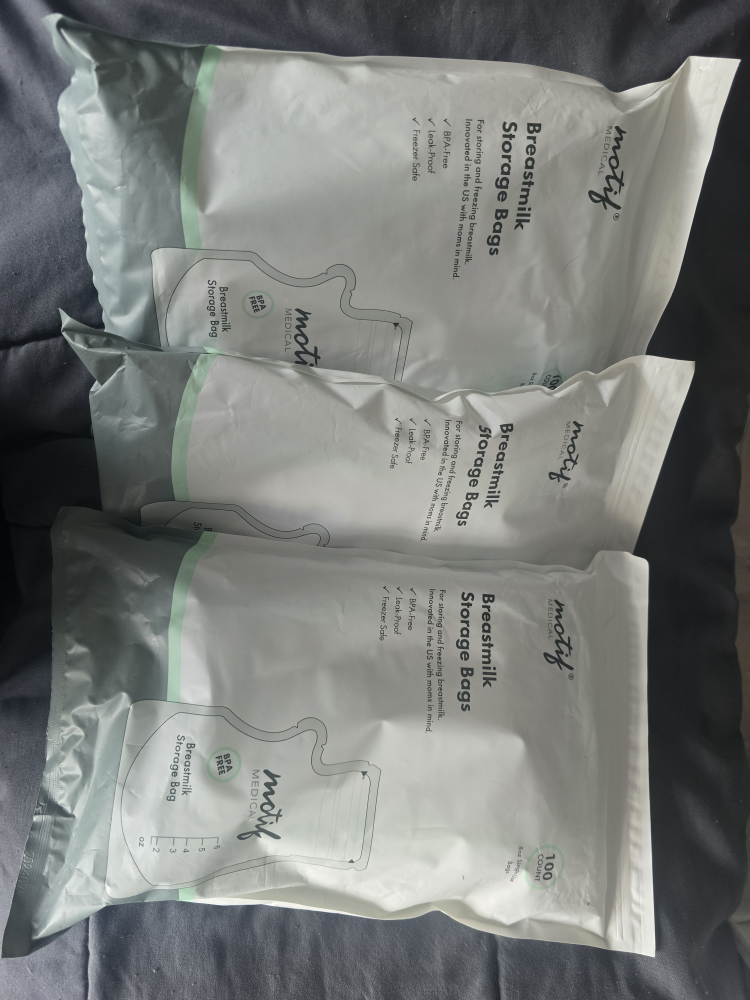 Motif Medical Breastmilk Storage Bags - 3 Packs of 100