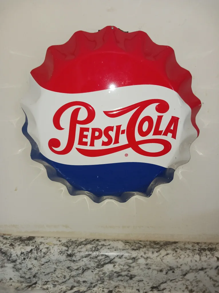 Pepsi-Cola Bottle Cap Metal Sign thumbnail