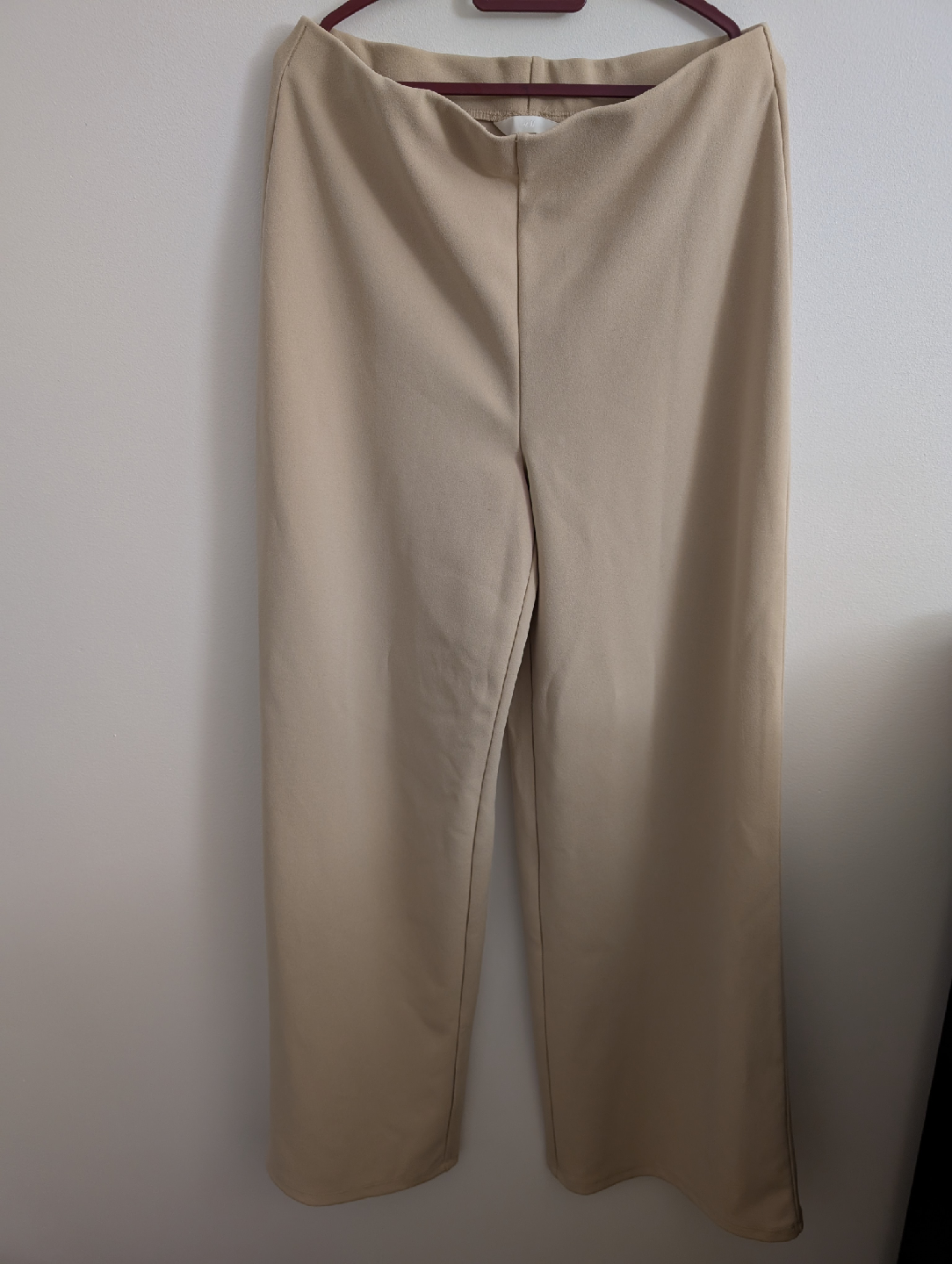 H&M Womens Nude High Waisted Beige Pants Office Pants